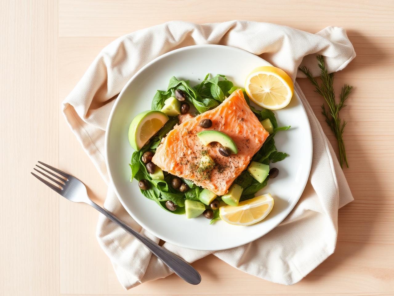 Krämig laxsallad med avokado, dill och citron – keto lunch och LCHF-recept